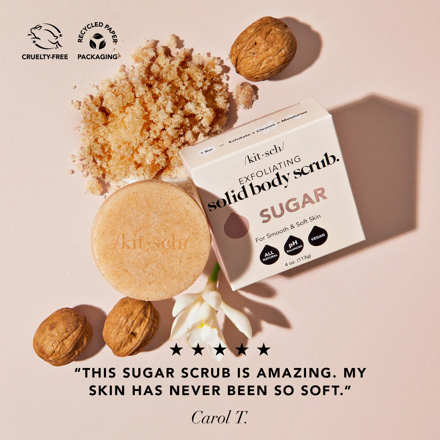 Sugar Exfoliating Body Scrub Bar