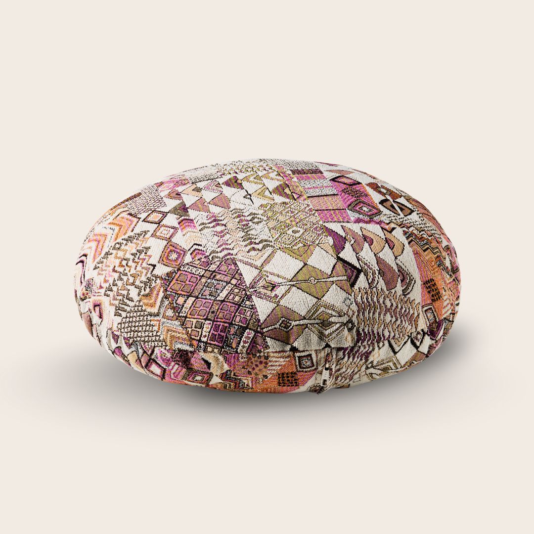 Maras luxury meditation cushion handmade in the UK from recycled textiles